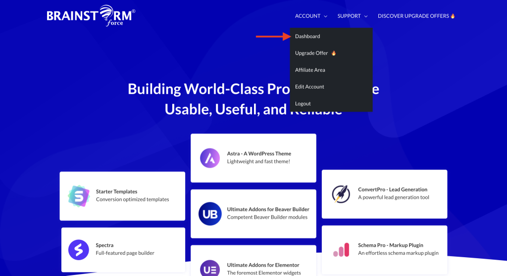 store dashboard