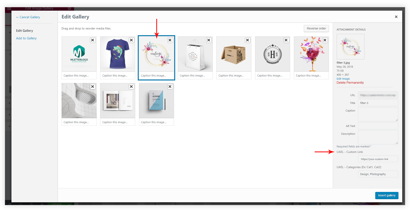 UAE added custom link to image