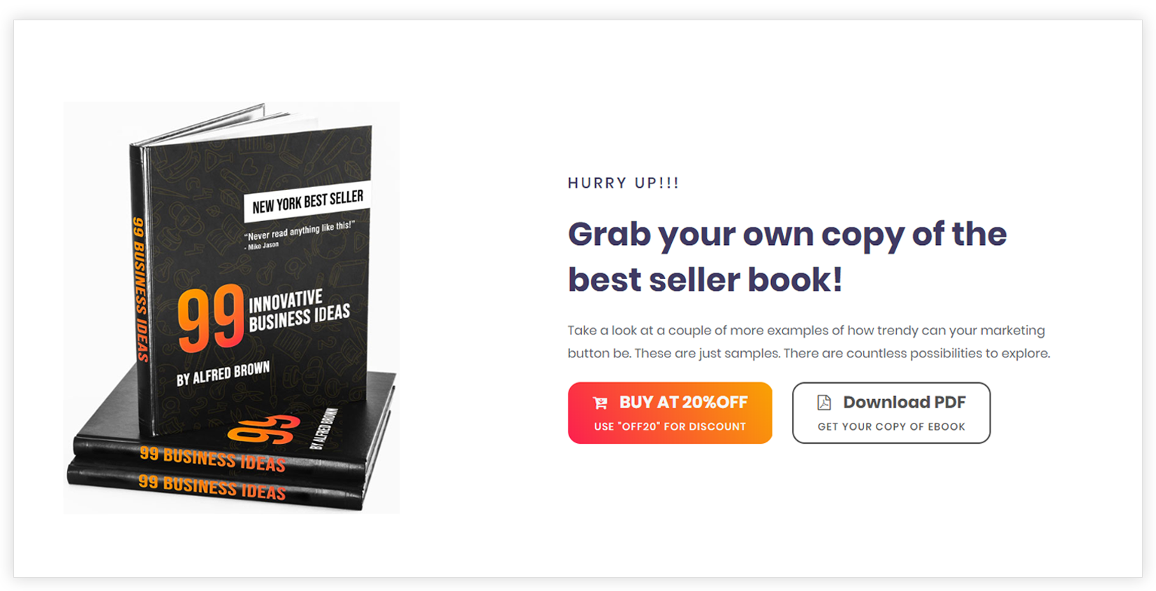 Book marketing example