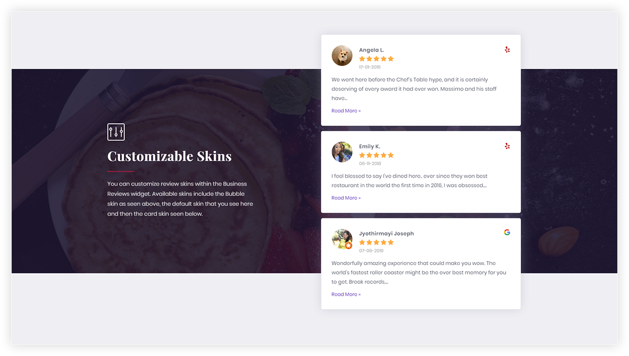 Business Reviews example