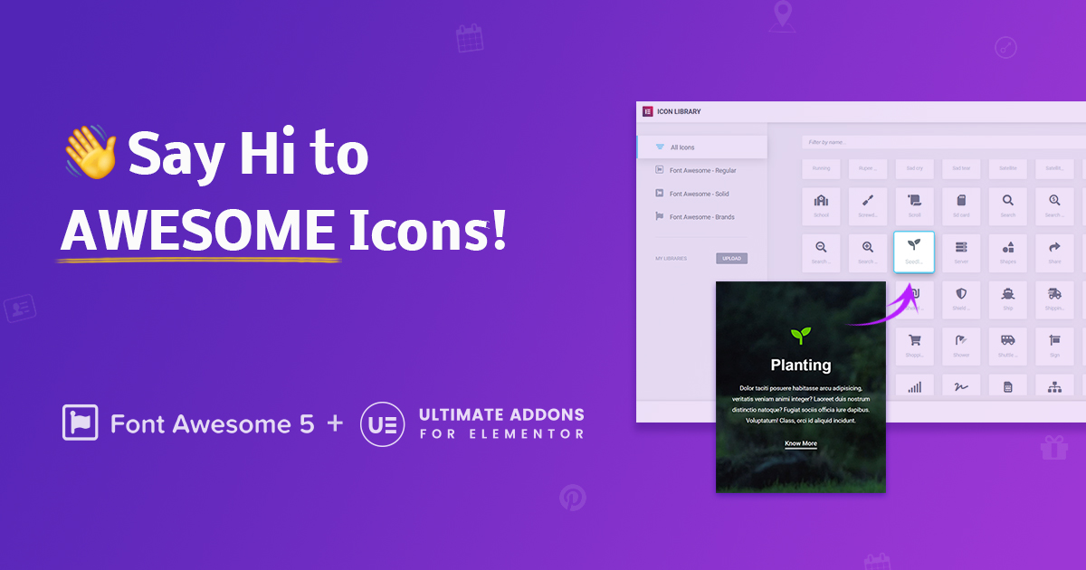 Ultimate Elementor Font Awesome Support