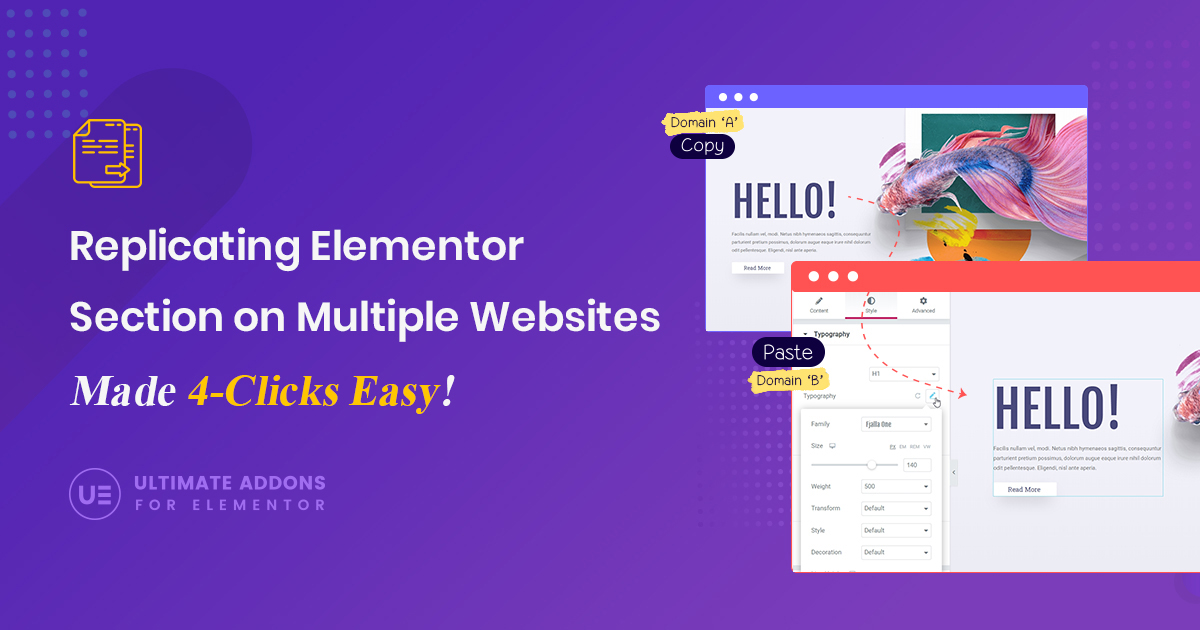 Replicate Elementor Section