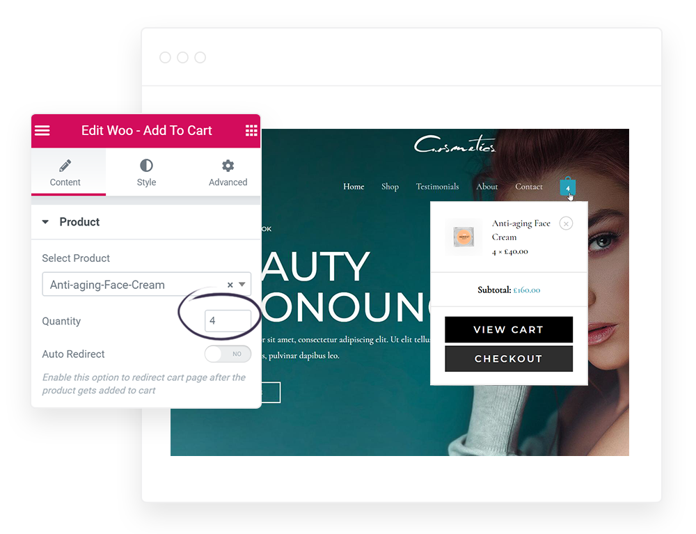 Add to Cart Quantity Showcase