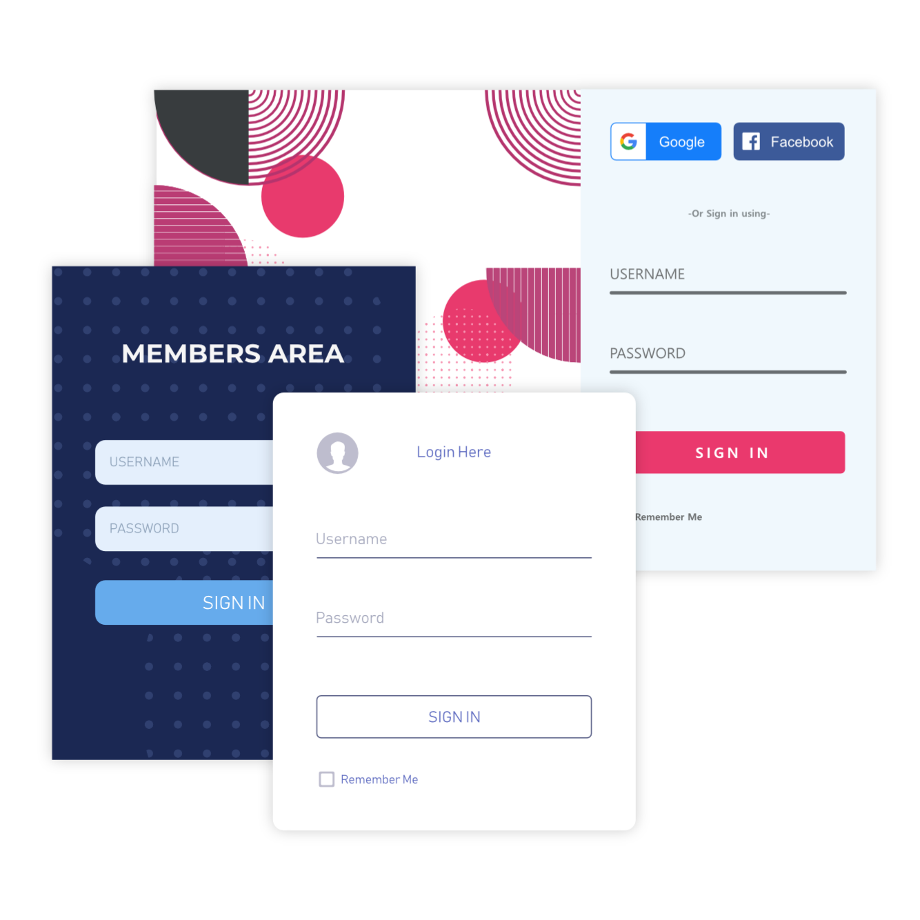 login screen designs