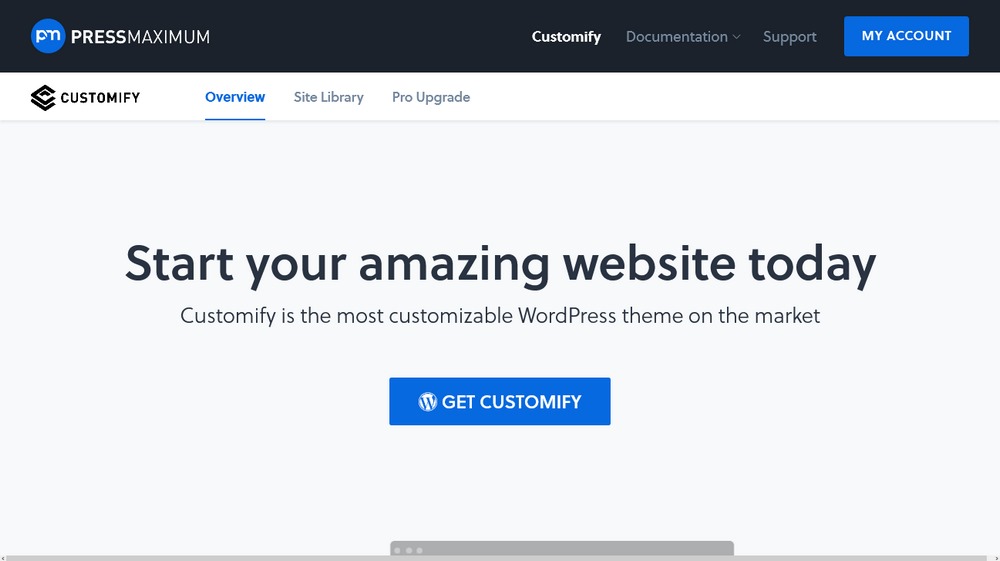 Customify WordPress theme