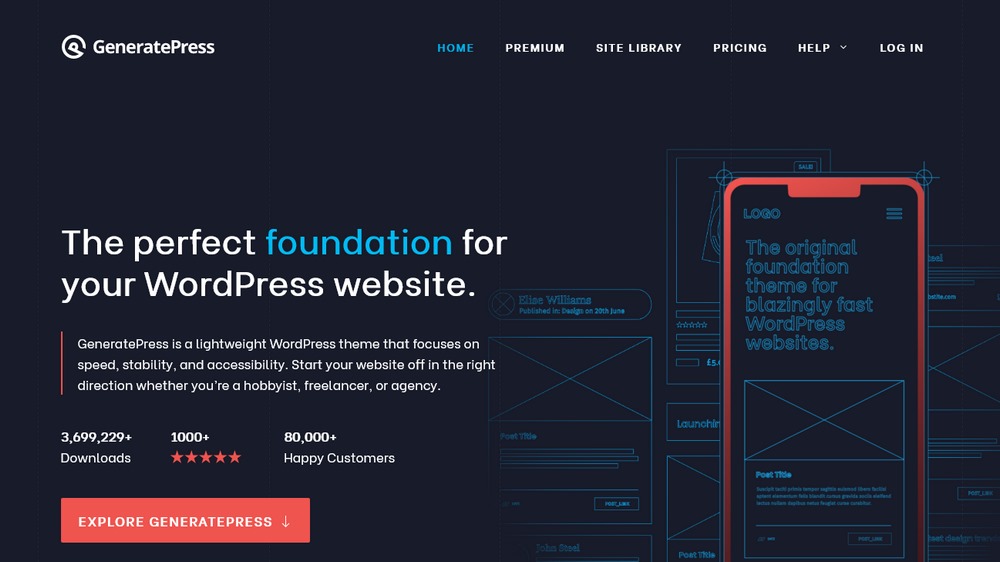 GeneratePress demo site