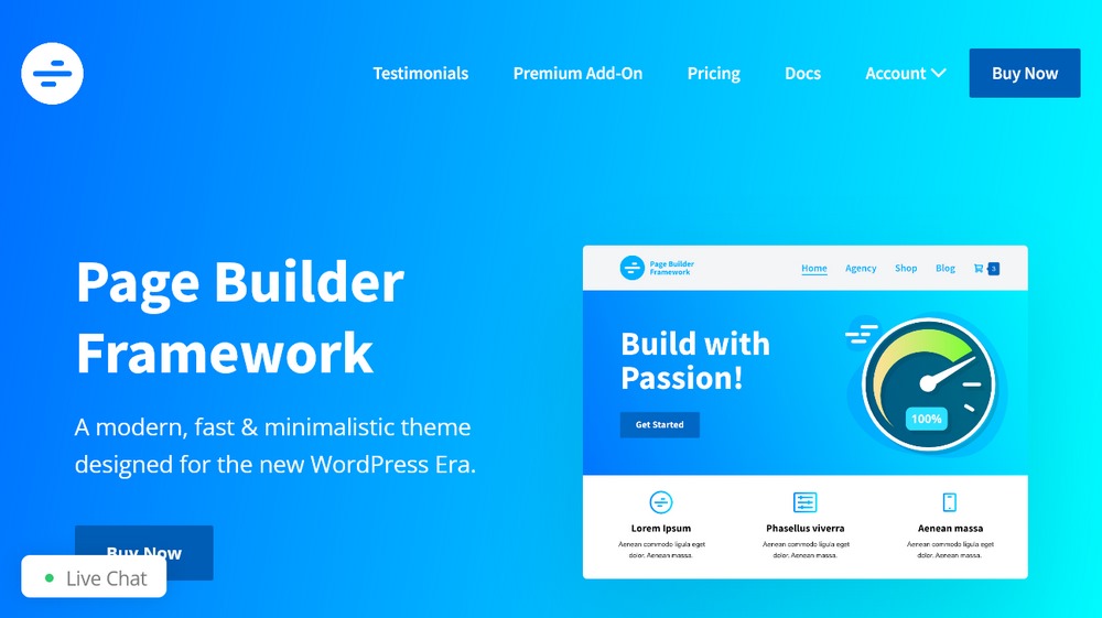 Page Builder Framework elementor theme
