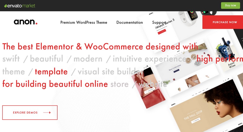 Anon Elementor WooCommerce Themes