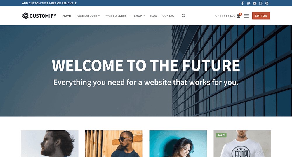 Customify WordPress theme