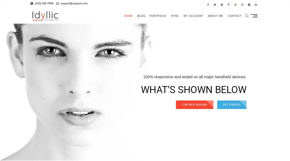 Idyllic WordPress theme