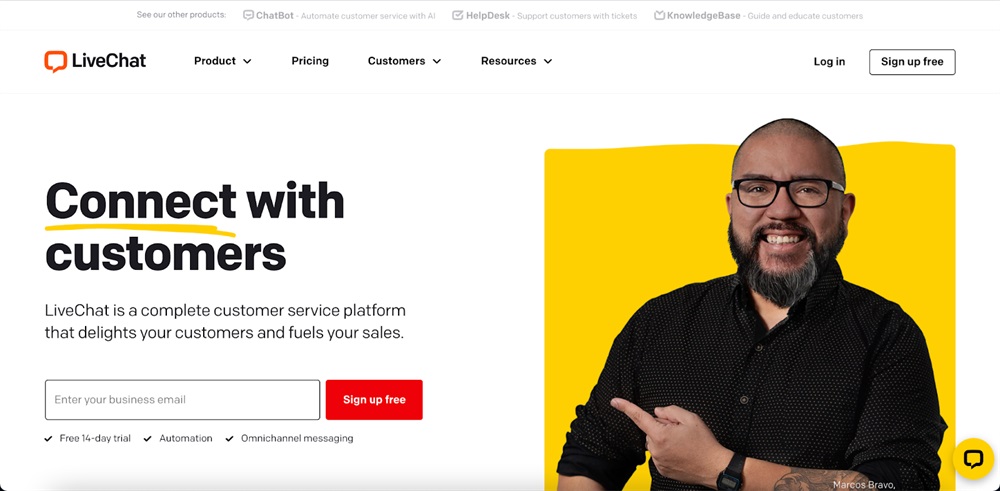 Livechat homepage