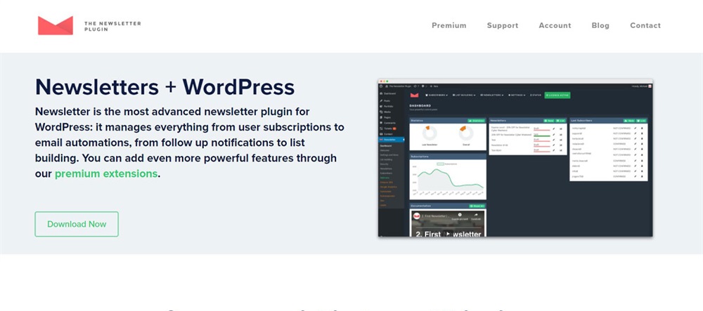 Newsletter homepage