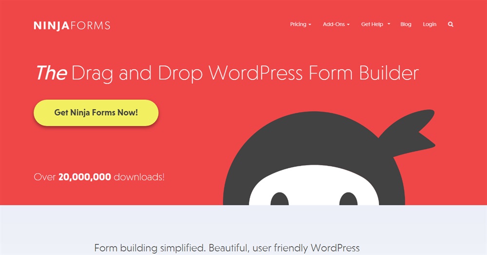 Ninjaforms homepage