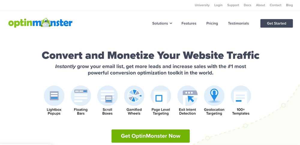 Optinmonster homepage