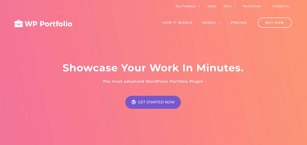 WP portfolio homepage