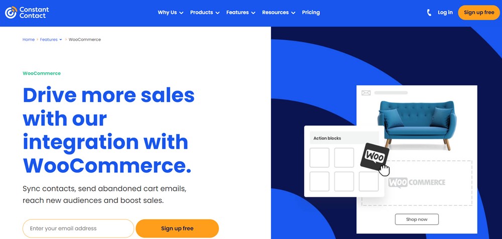 Constant Contact homepage