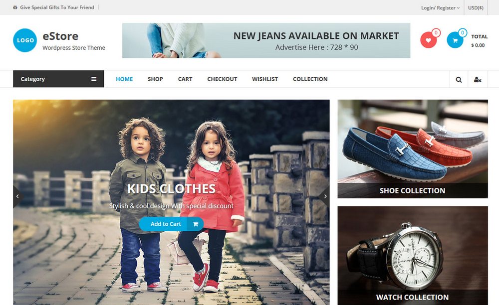 eStore WooCommerce theme