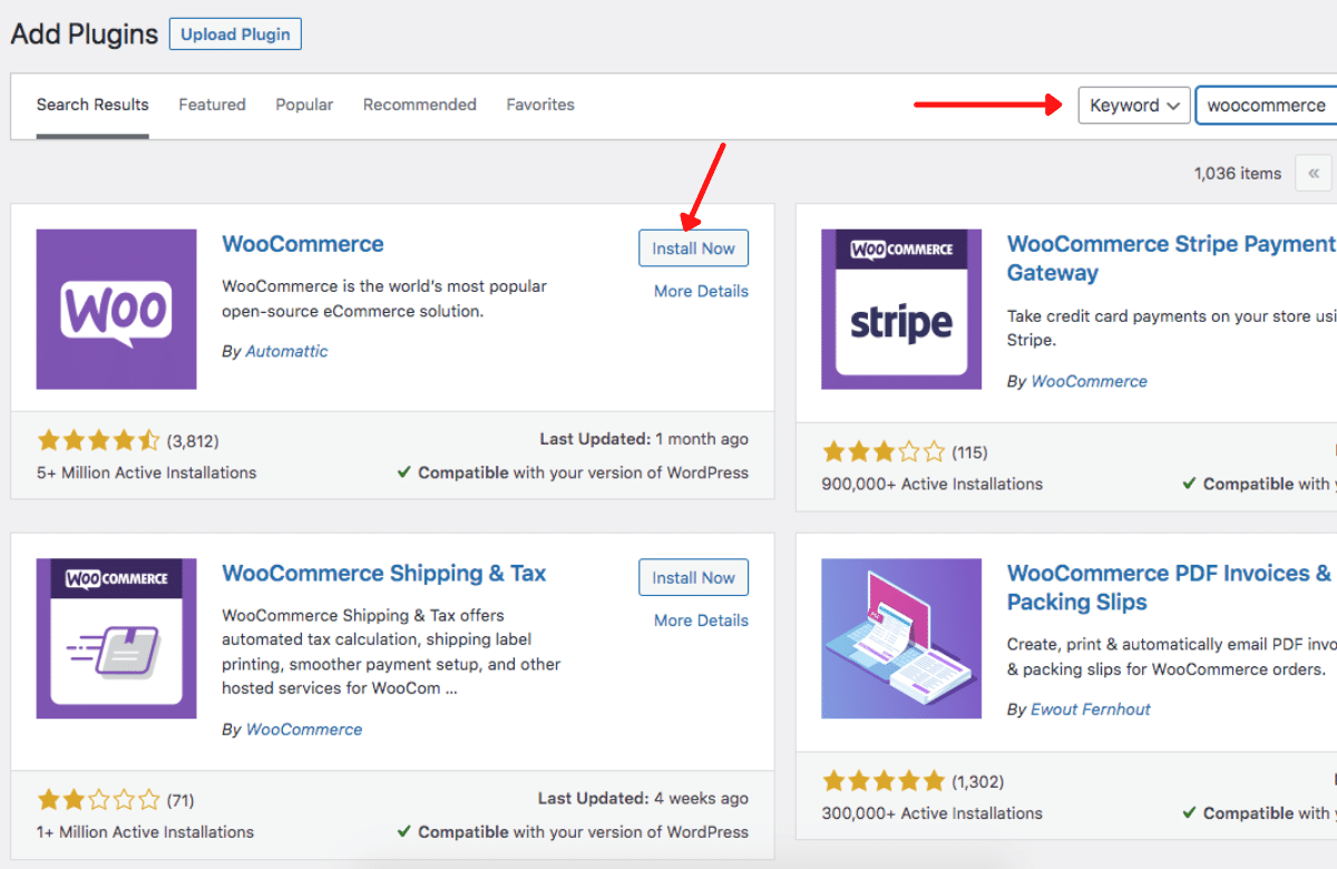 Install WooCommerce WordPress Plugin