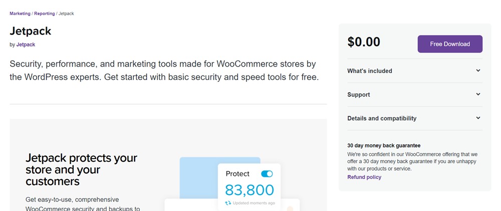 jetpack woocommerce extension