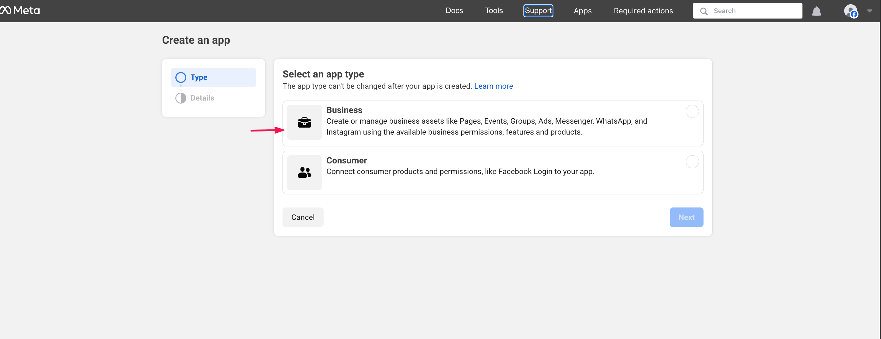 Create Meta App
