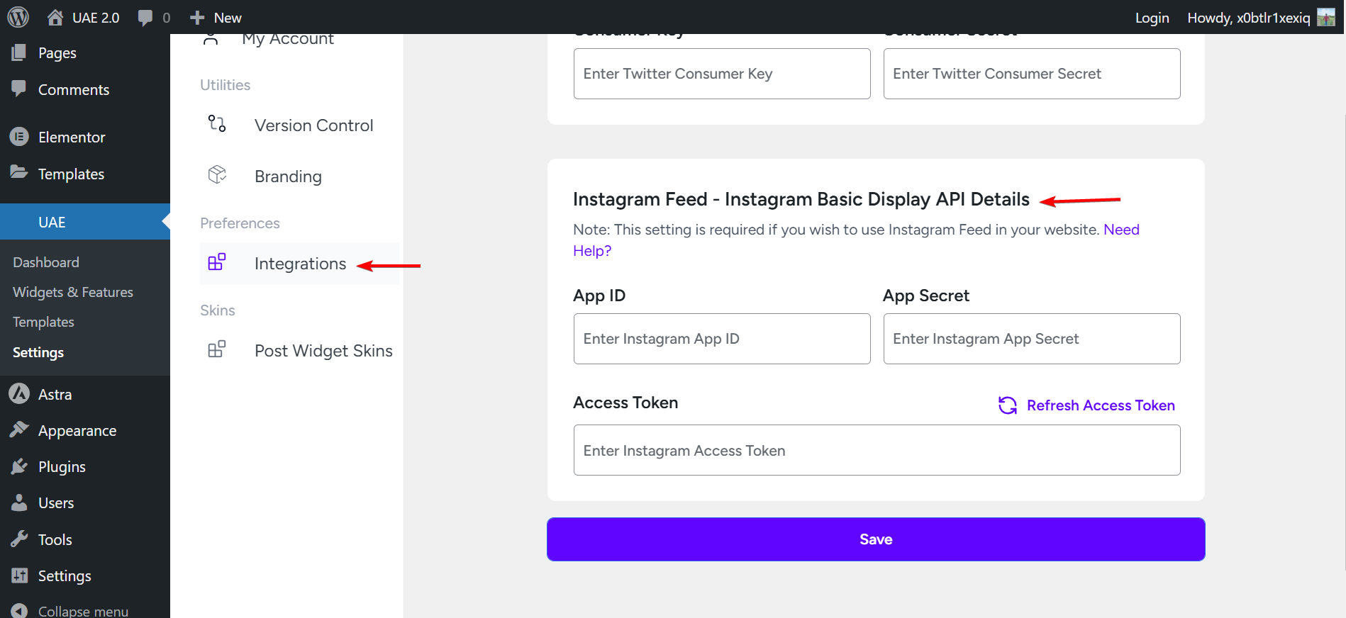 Instagram Feed API Details
