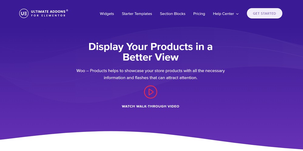 Ultimate Addons for Elementor homepage