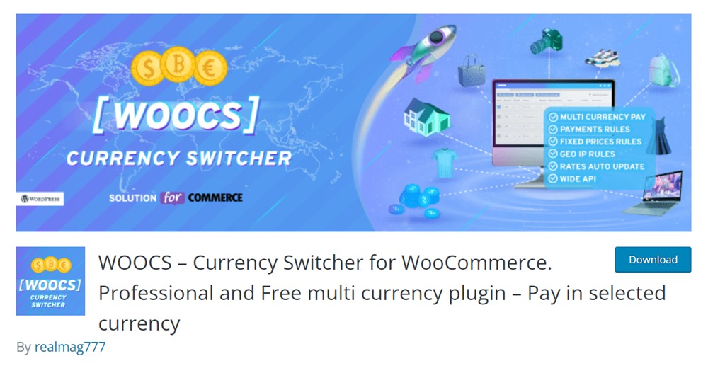WOOCS – Currency Switcher for WooCommerce plugin