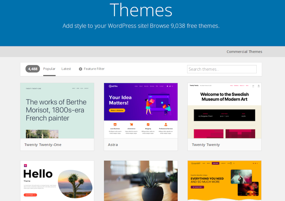 WordPress themes
