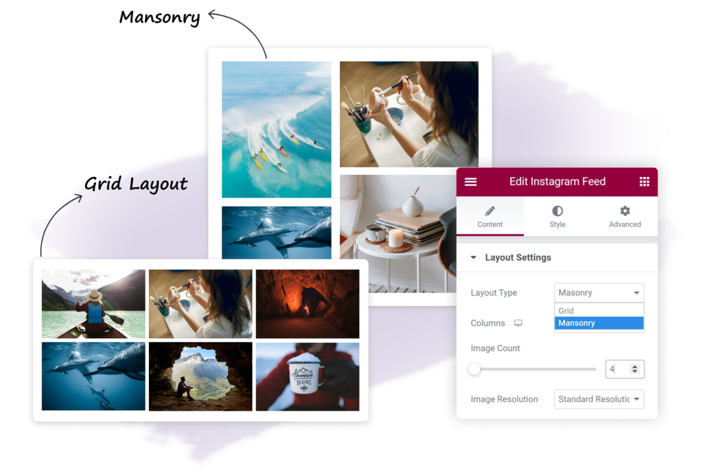 Instagram Feed Layout