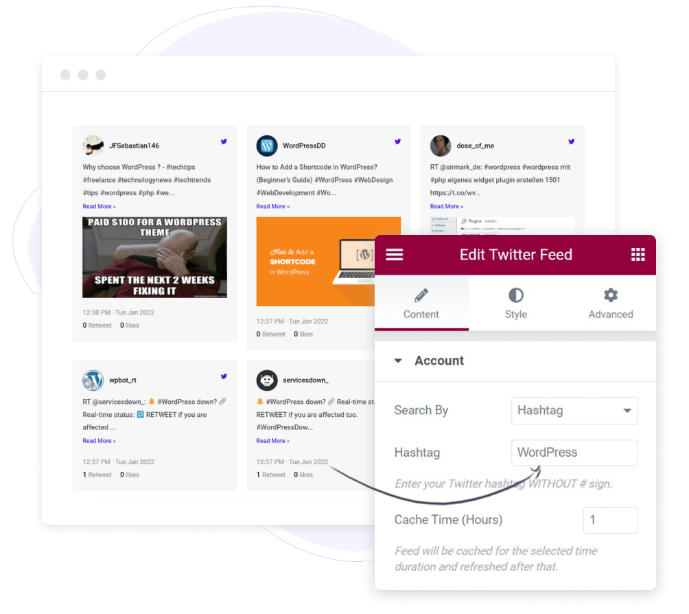 Twitter Feed new layout