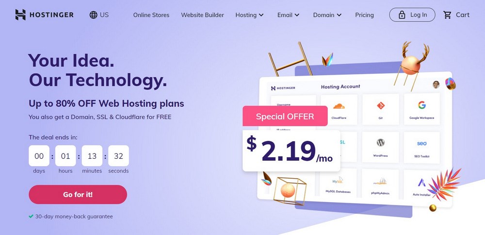 Hostinger homepage