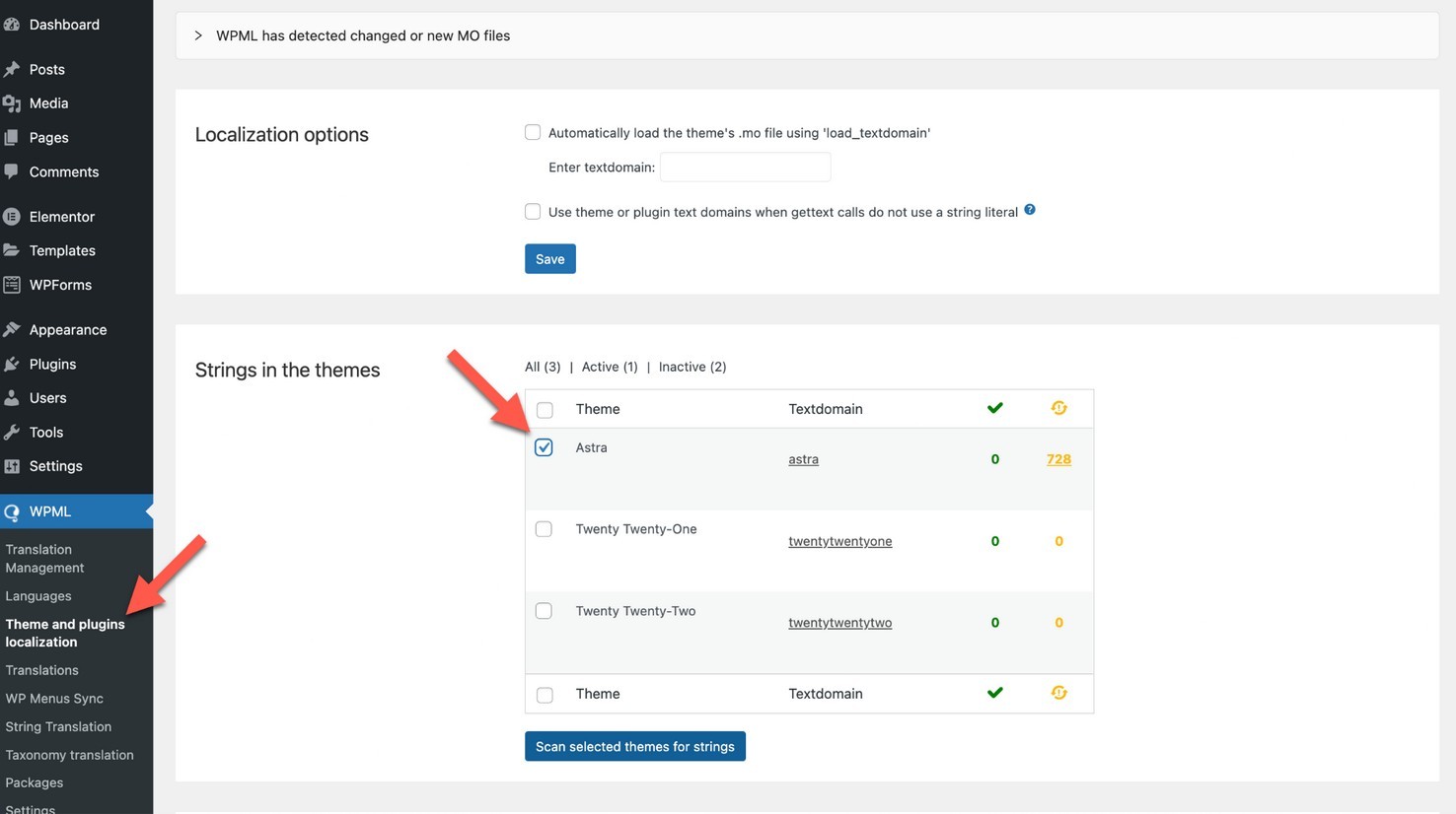 Theme and Plugins Localization