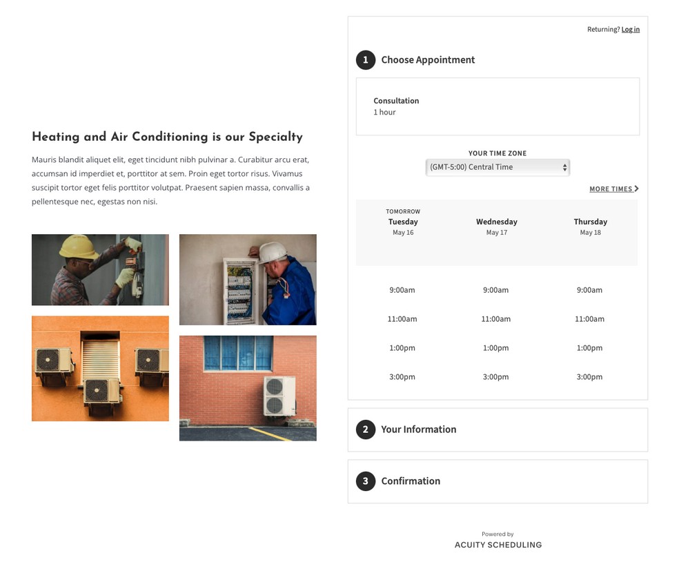 Acuity for WordPress