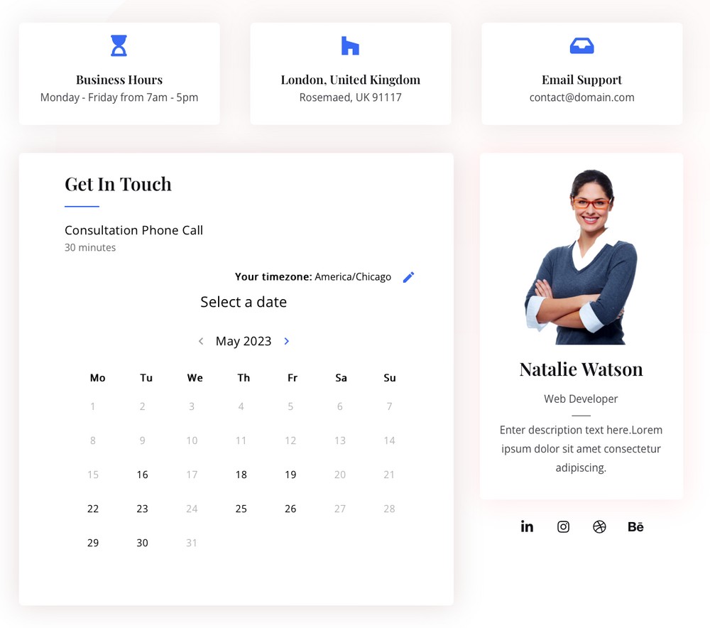 Simple schedule appointment