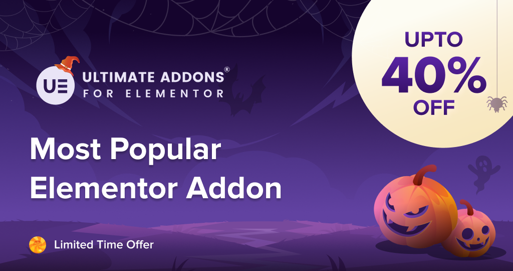 Ultimate Addons for Elementor Halloween Sale Banner