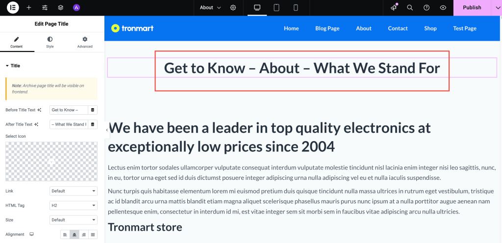 Custom-before-after-text