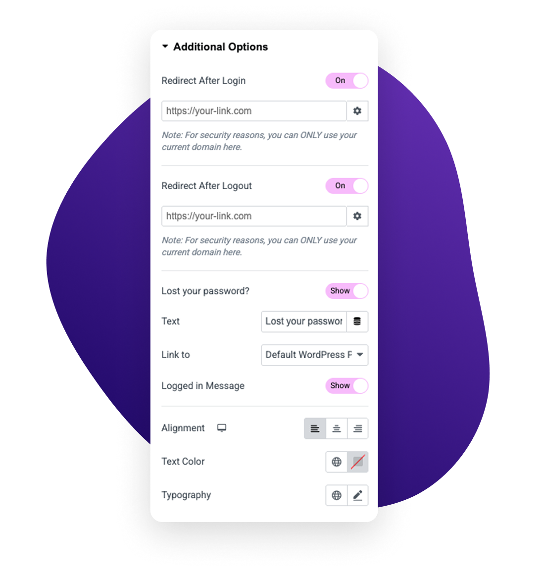 Form Behavior Settings​