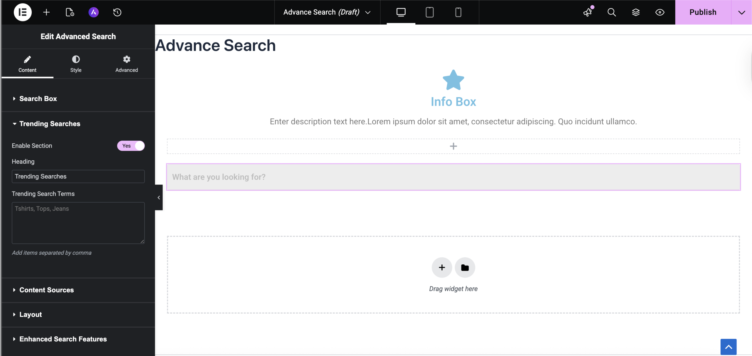 Advance Search Trending Search Scaled